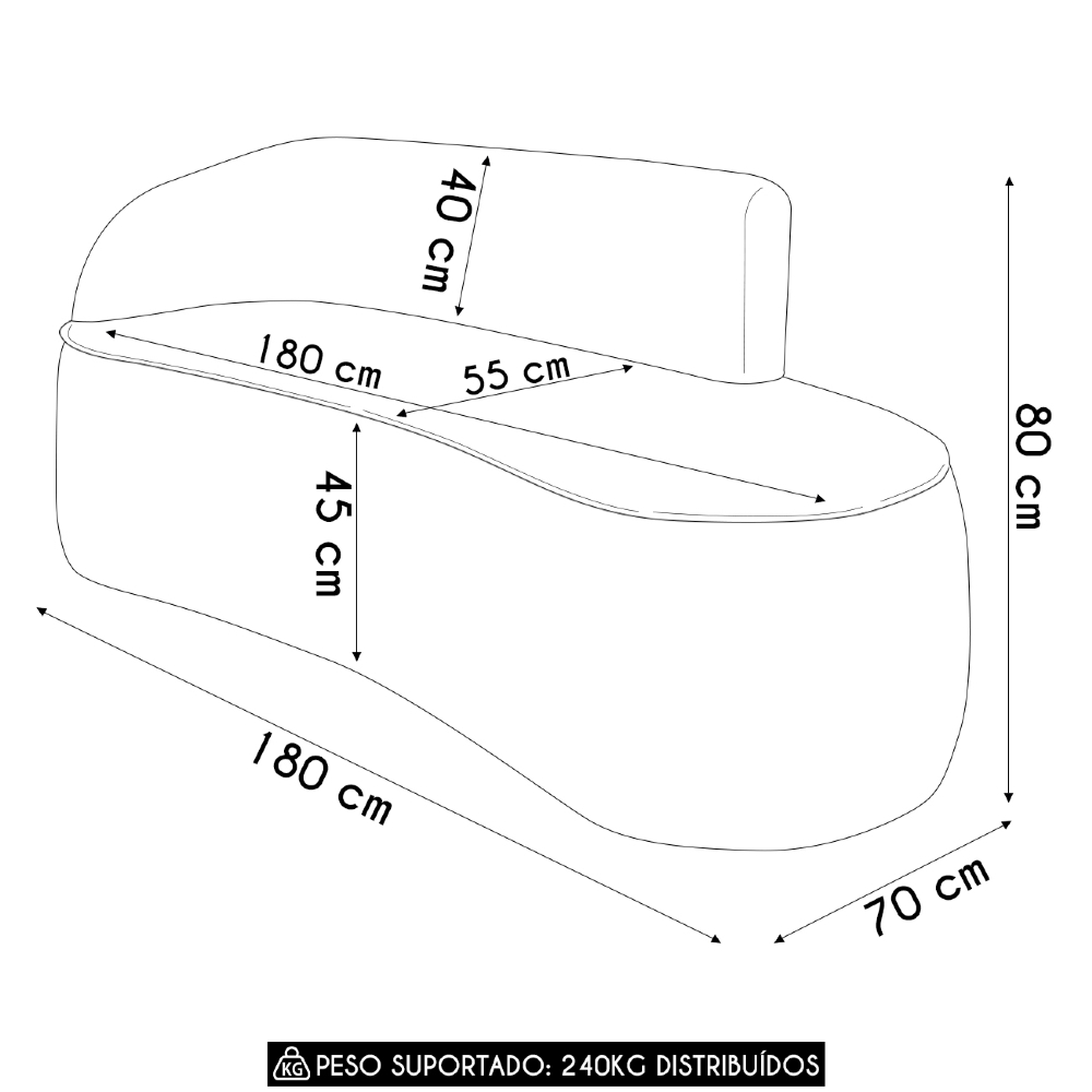 Sofá 3 Lugares Para Sala 180cm Orgânico Wendi Linho Bege I01  - Mpozenato