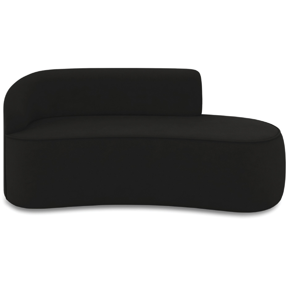 Sofá 3 Lugares Para Sala 180cm Orgânico Wendi Suede Preto I01  - Mpozenato