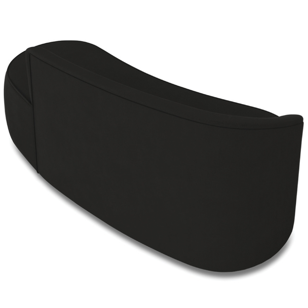 Sofá 3 Lugares Para Sala 180cm Orgânico Wendi Suede Preto I01  - Mpozenato
