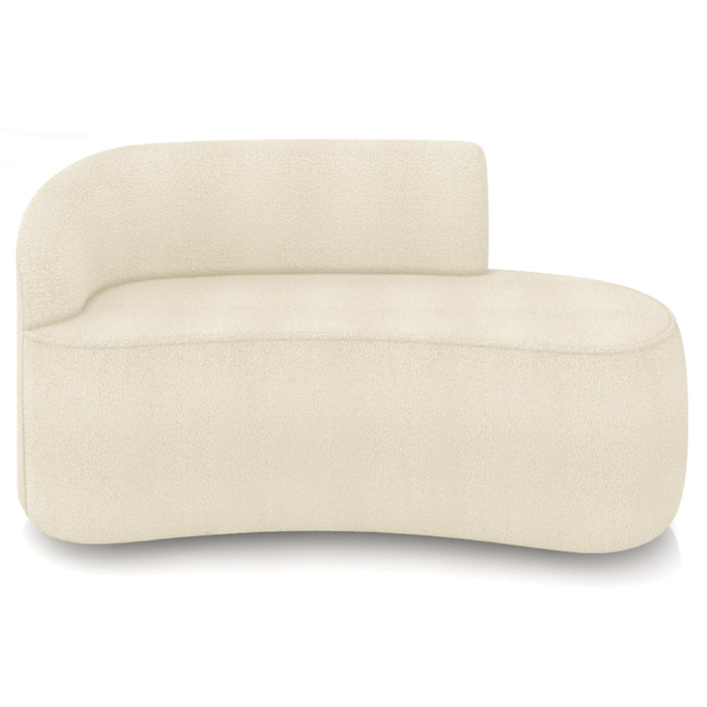 Sofá 2 Lugares Para Sala 140cm Orgânico Wendi Boucle Bege I01  - Mpozenato