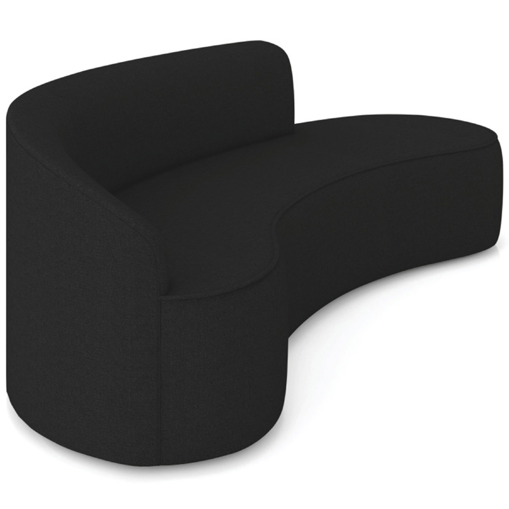 Sofá 4 Lugares Para Sala 220cm Orgânico Wendi Linho Preto I01  - Mpozenato