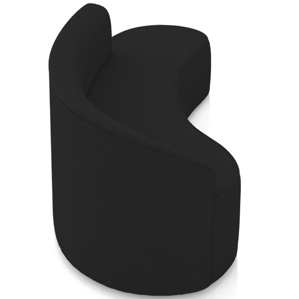 Sofá 4 Lugares Para Sala 220cm Orgânico Wendi Linho Preto I01  - Mpozenato