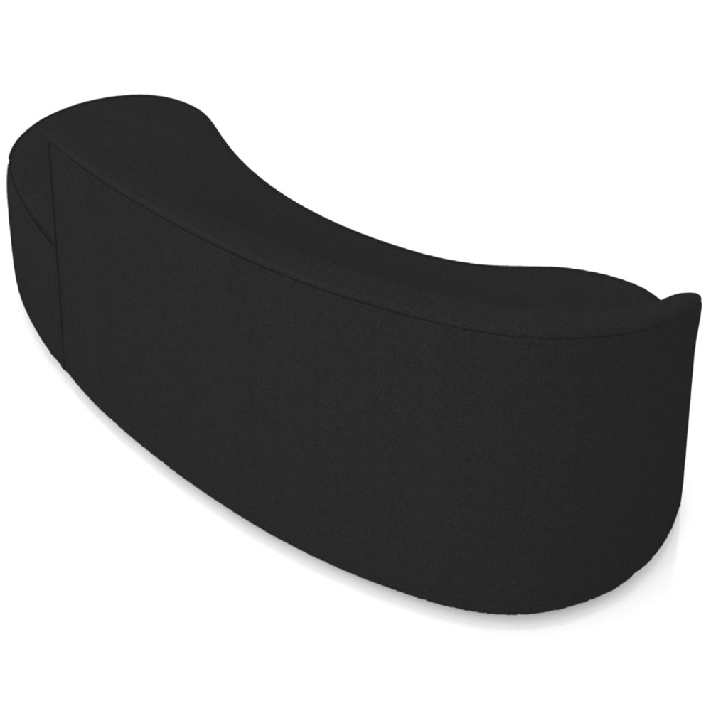 Sofá 4 Lugares Para Sala 220cm Orgânico Wendi Linho Preto I01  - Mpozenato