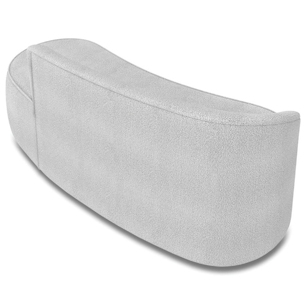 Sofá 3 Lugares Para Sala 180cm Orgânico Wendi Boucle Cinza I01  - Mpozenato