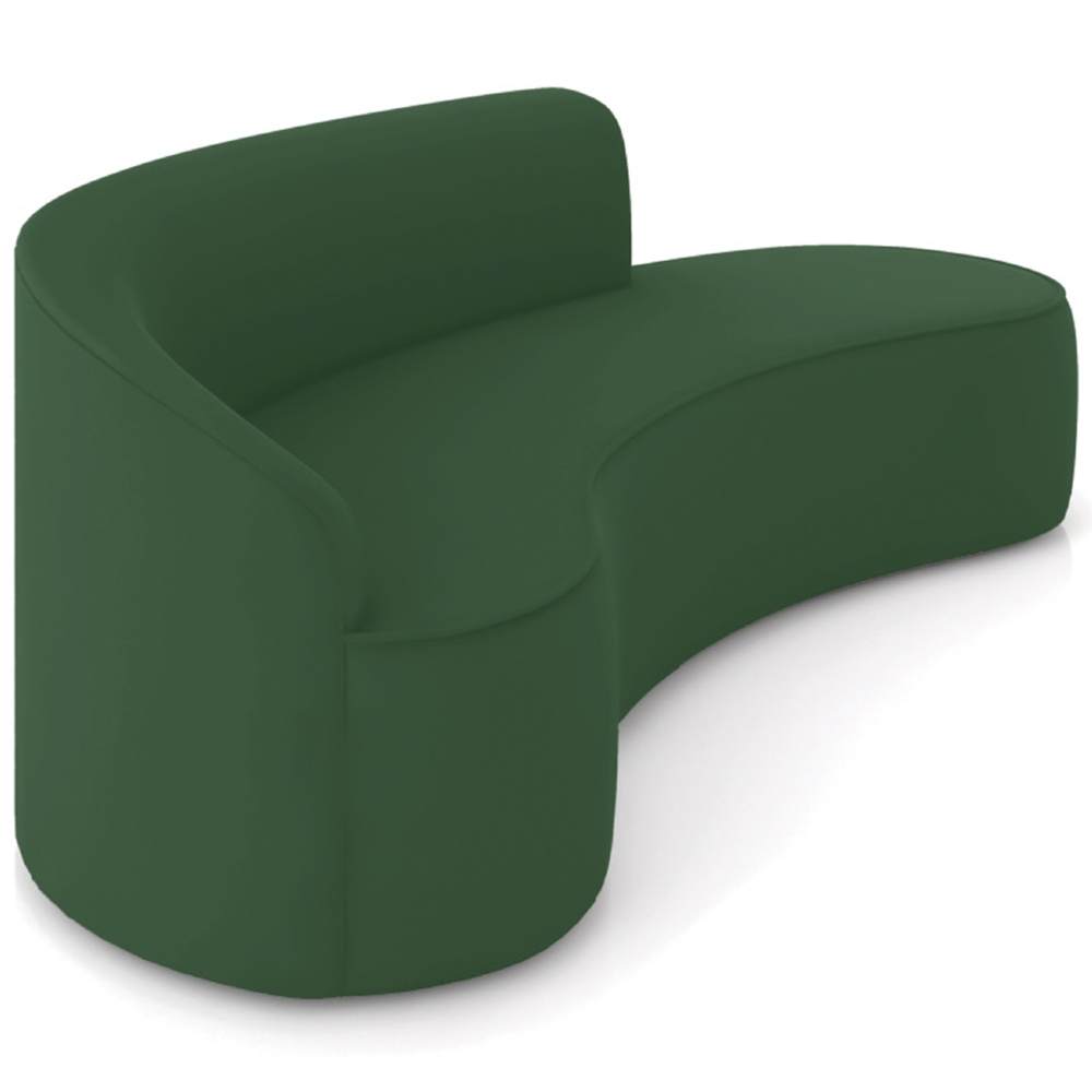 Sofá 4 Lugares Para Sala 220cm Orgânico Wendi Veludo Verde I01  - Mpozenato