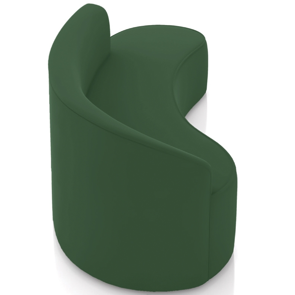 Sofá 4 Lugares Para Sala 220cm Orgânico Wendi Veludo Verde I01  - Mpozenato