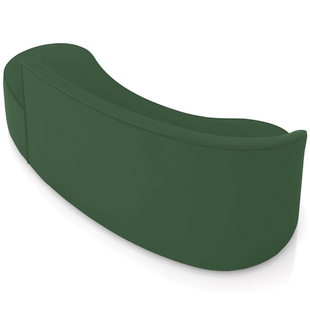 Sofá 4 Lugares Para Sala 220cm Orgânico Wendi Veludo Verde I01  - Mpozenato