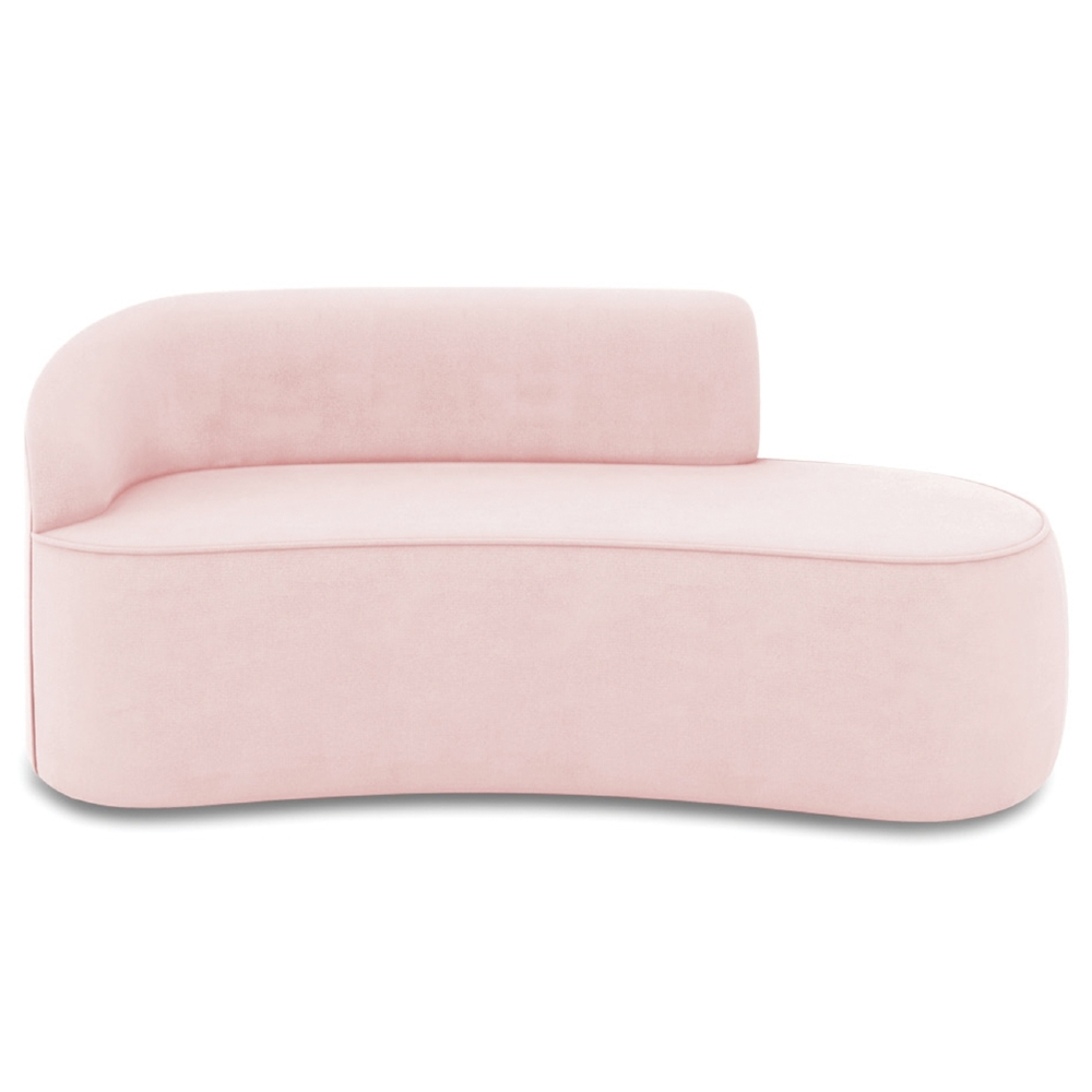 Sofá 3 Lugares 180cm Wendi e Poltrona Steve Suede Rosa Bebê I01  - Mpozenato