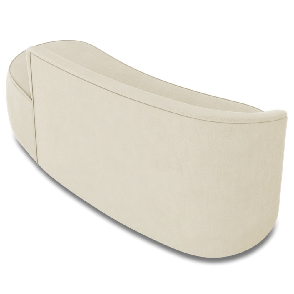 Sofá 4 Lugares Para Sala 220cm Orgânico Wendi Suede Bege I01  - Mpozenato