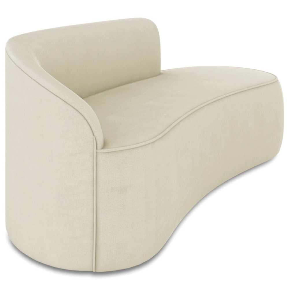 Sofá 4 Lugares Para Sala 220cm Orgânico Wendi Suede Bege I01  - Mpozenato