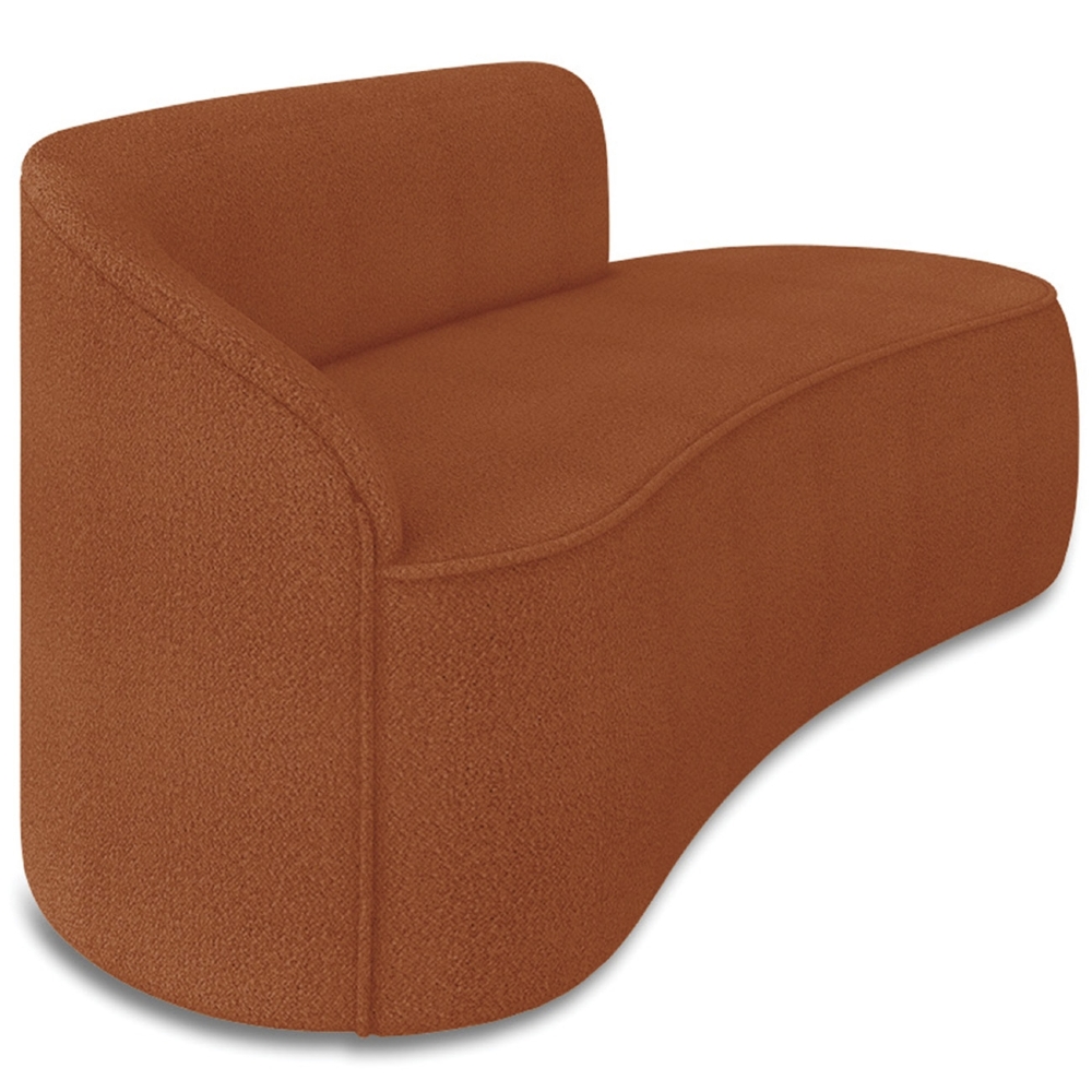 Sofá 3 Lugares Para Sala 180cm Orgânico Wendi Boucle Terracota I01  - Mpozenato