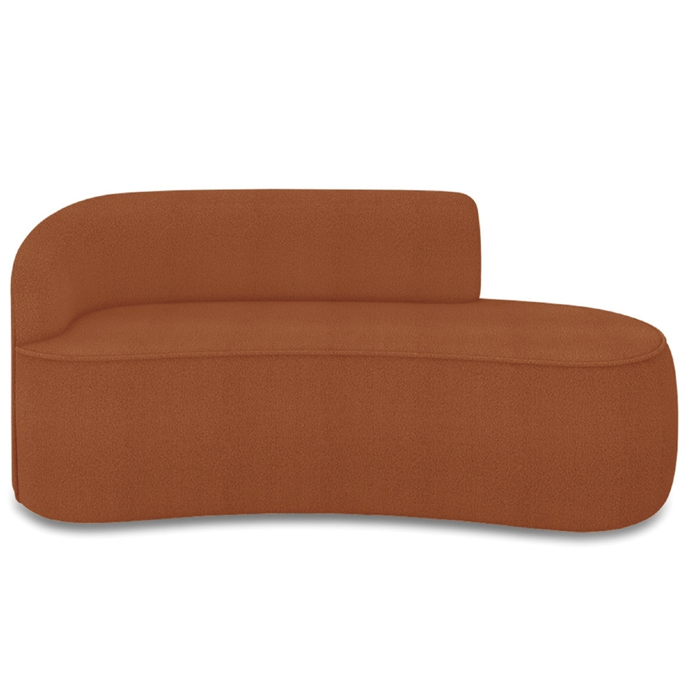 Sofá 3 Lugares Para Sala 180cm Orgânico Wendi Boucle Terracota I01  - Mpozenato