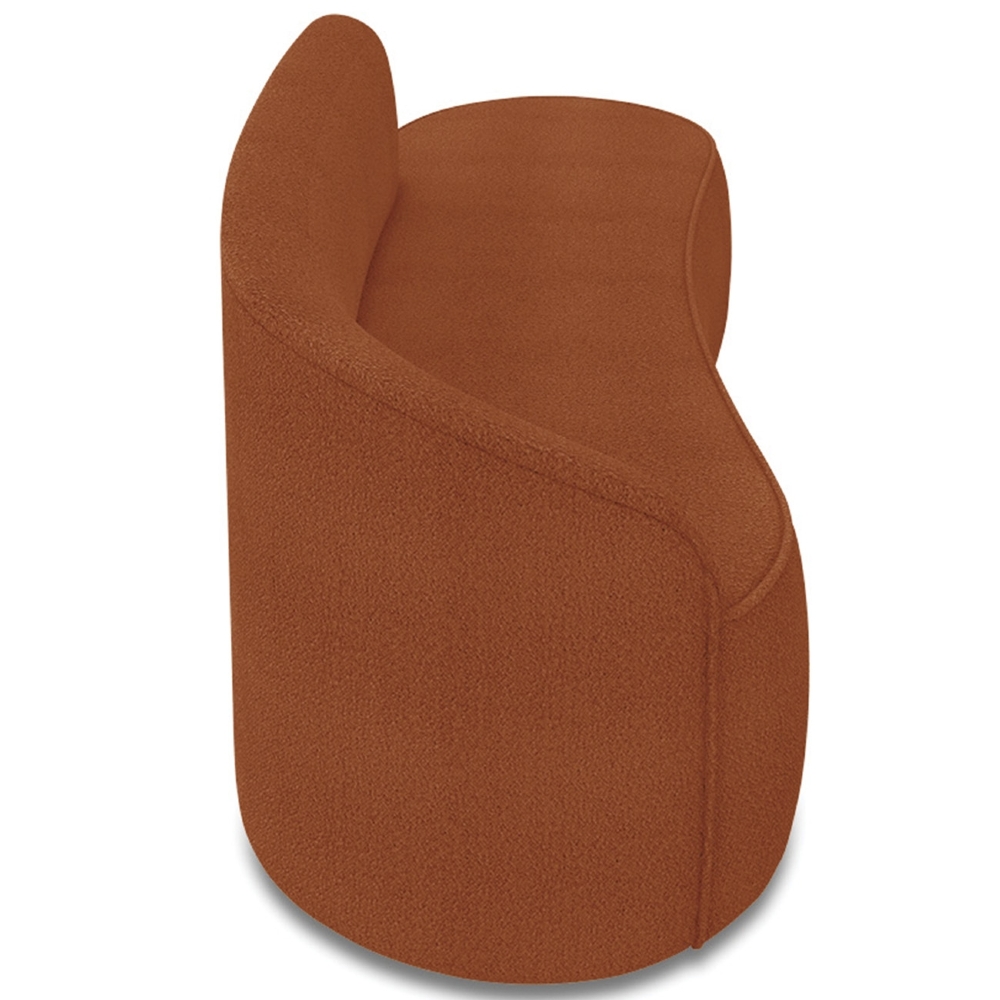 Sofá 3 Lugares Para Sala 180cm Orgânico Wendi Boucle Terracota I01  - Mpozenato