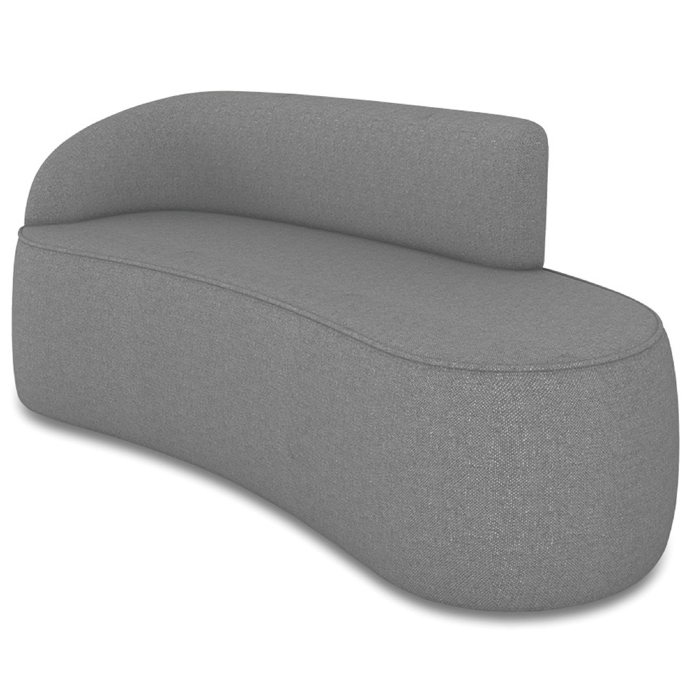 Sofá 3 Lugares Para Sala 180cm Orgânico Wendi Linho Grafite I01  - Mpozenato