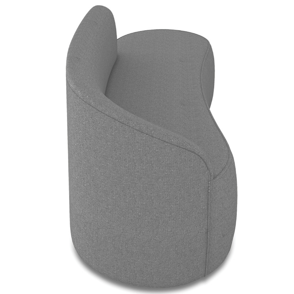 Sofá 3 Lugares Para Sala 180cm Orgânico Wendi Linho Grafite I01  - Mpozenato