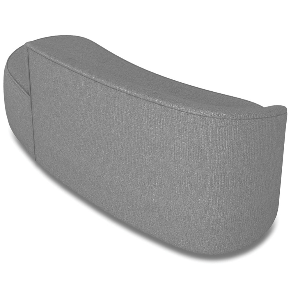 Sofá 3 Lugares Para Sala 180cm Orgânico Wendi Linho Grafite I01  - Mpozenato