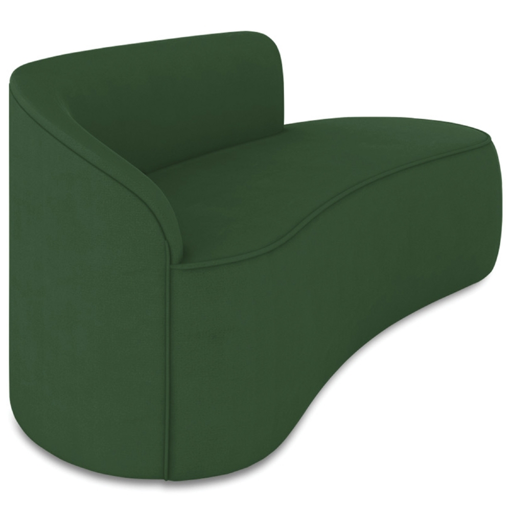 Sofá 3 Lugares Para Sala 180cm Orgânico Wendi Suede Verde I01  - Mpozenato