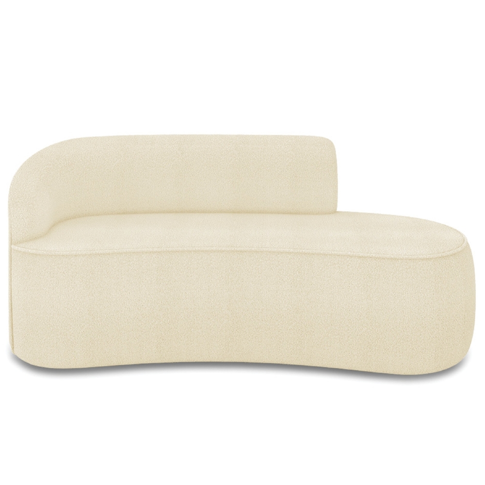 Sofá 3 Lugares Para Sala 180cm Orgânico Wendi Boucle Off White I01  - Mpozenato