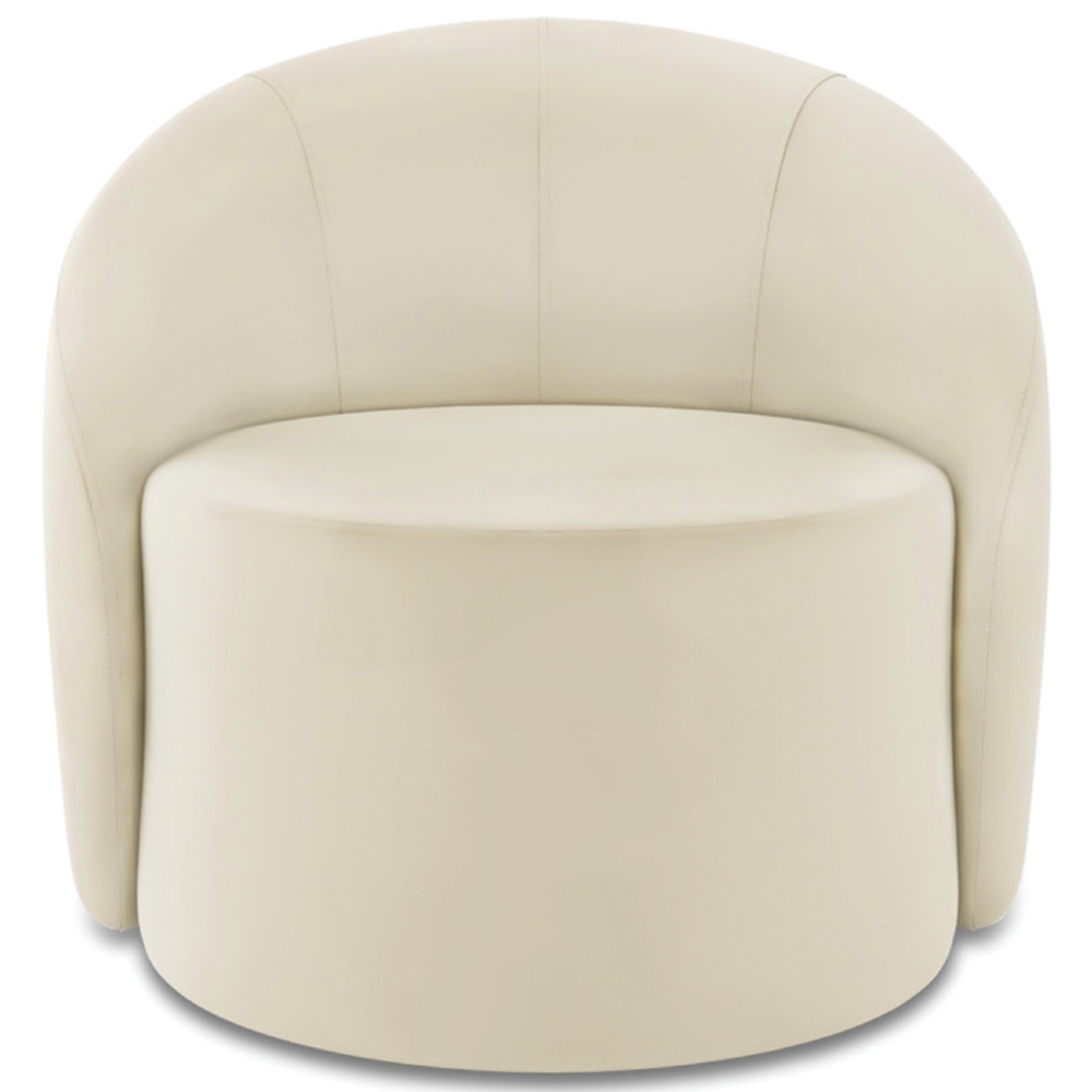 Sofá 3 Lugares 180cm Wendi e Poltrona Steve Veludo Bege I01  - Mpozenato