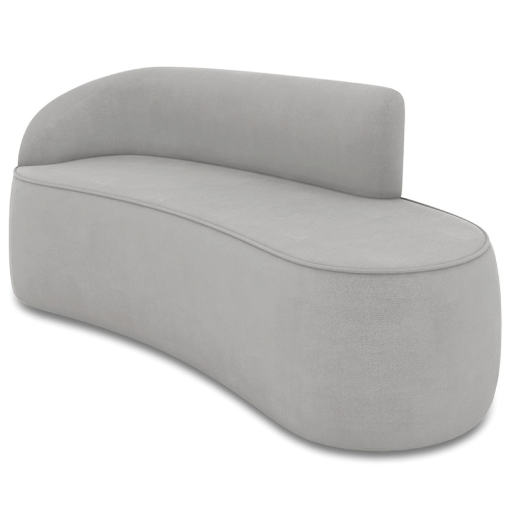 Sofá 4 Lugares 220cm Wendi e Poltrona Steve Suede Cinza I01  - Mpozenato