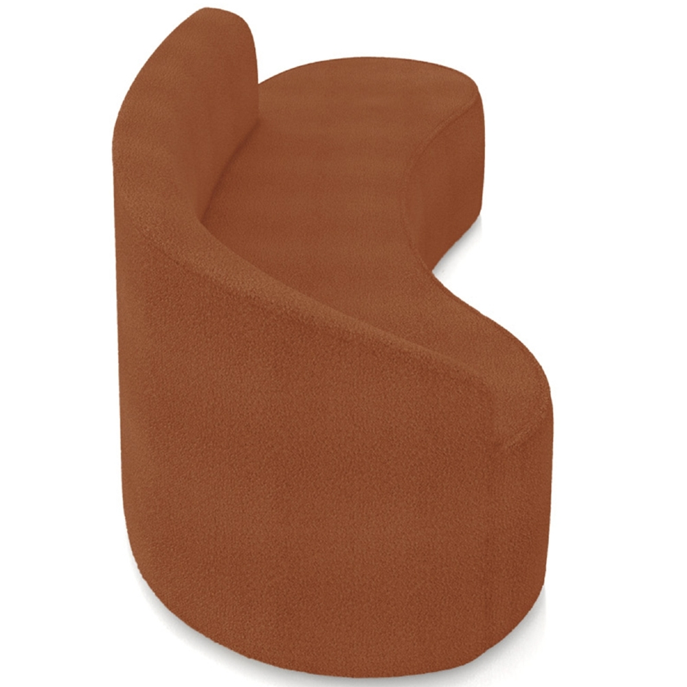 Sofá 4 Lugares Para Sala 220cm Orgânico Wendi Boucle Terracota I01  - Mpozenato