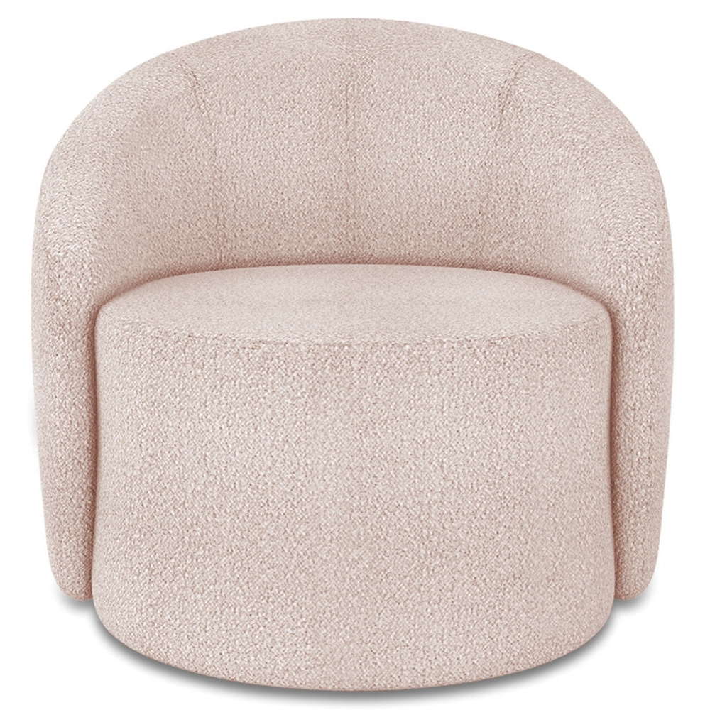 Sofá 3 Lugares 180cm Wendi e Poltrona Steve Boucle Rose I01  - Mpozenato