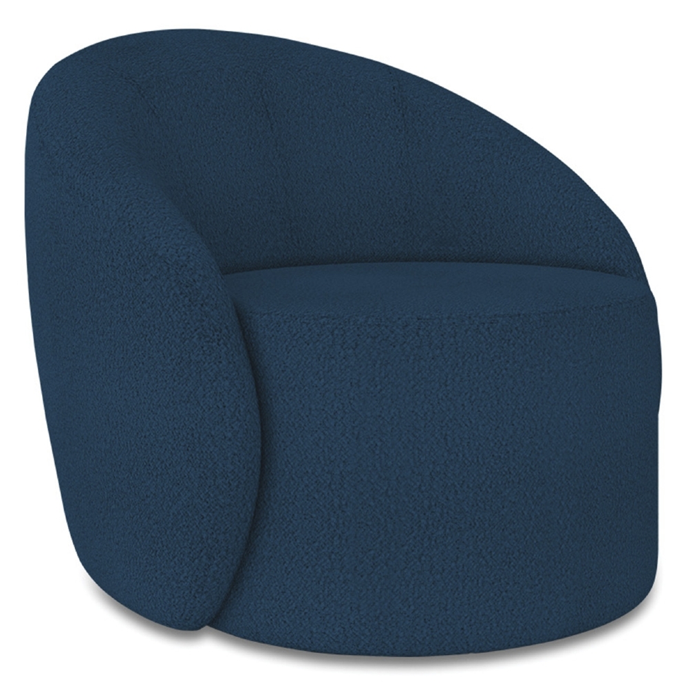 Sofá 2 Lugares 140cm Wendi e Poltrona Steve Boucle Azul I01  - Mpozenato