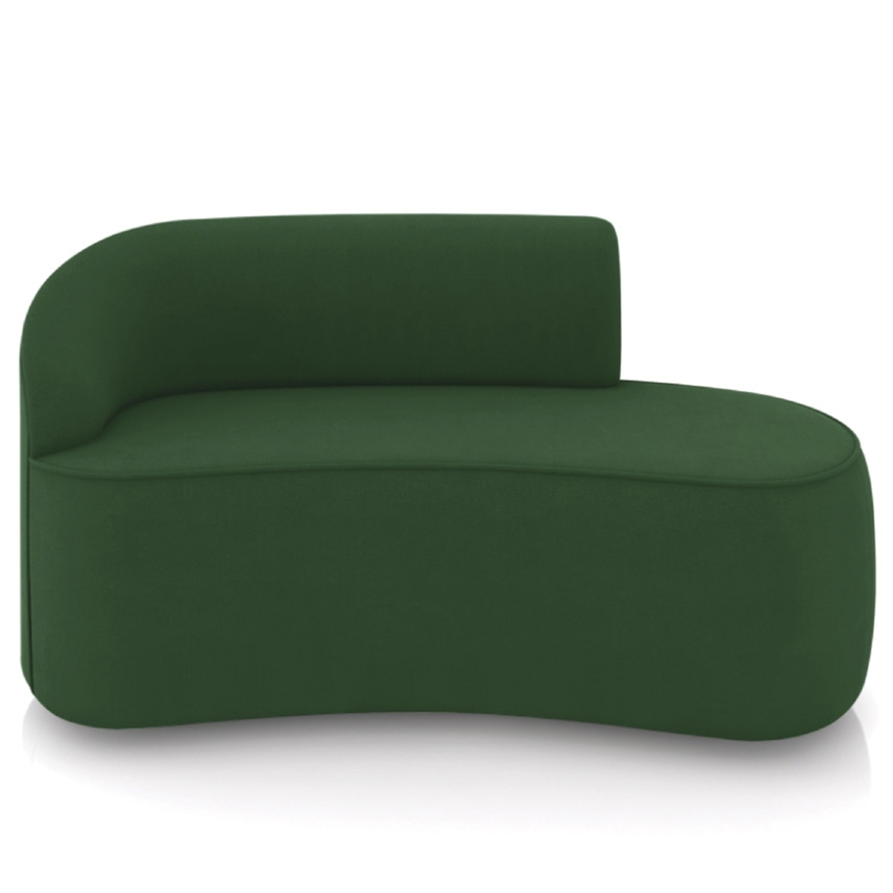 Sofá 2 Lugares 140cm Wendi e Poltrona Steve Suede Verde I01  - Mpozenato