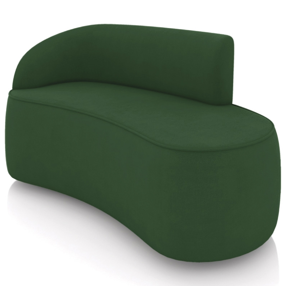 Sofá 2 Lugares 140cm Wendi e Poltrona Steve Suede Verde I01  - Mpozenato