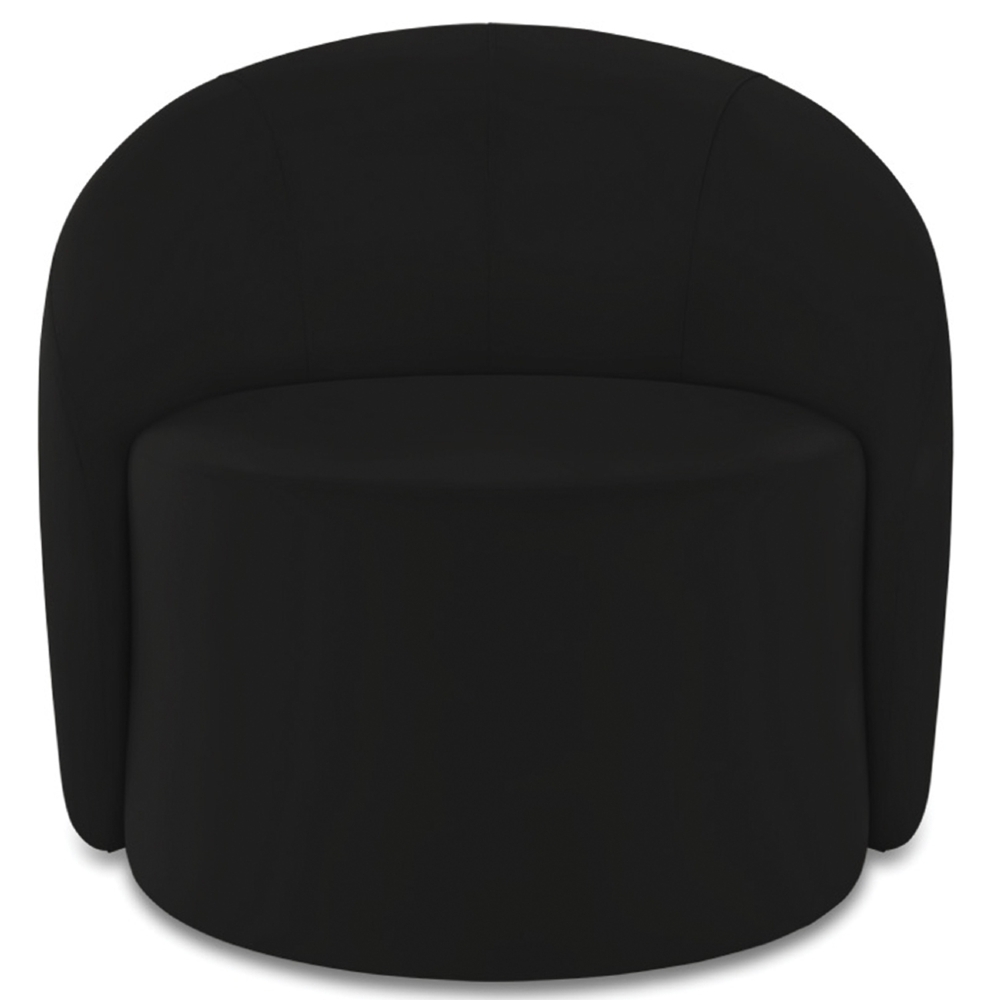 Sofá 3 Lugares 180cm Wendi e Poltrona Steve Veludo Preto I01  - Mpozenato