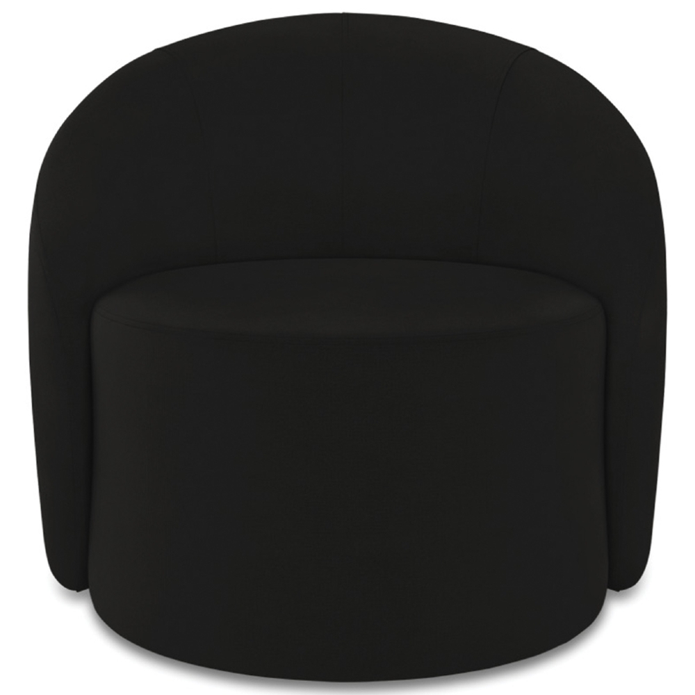 Sofá 4 Lugares 220cm Wendi e Poltrona Steve Suede Preto I01  - Mpozenato