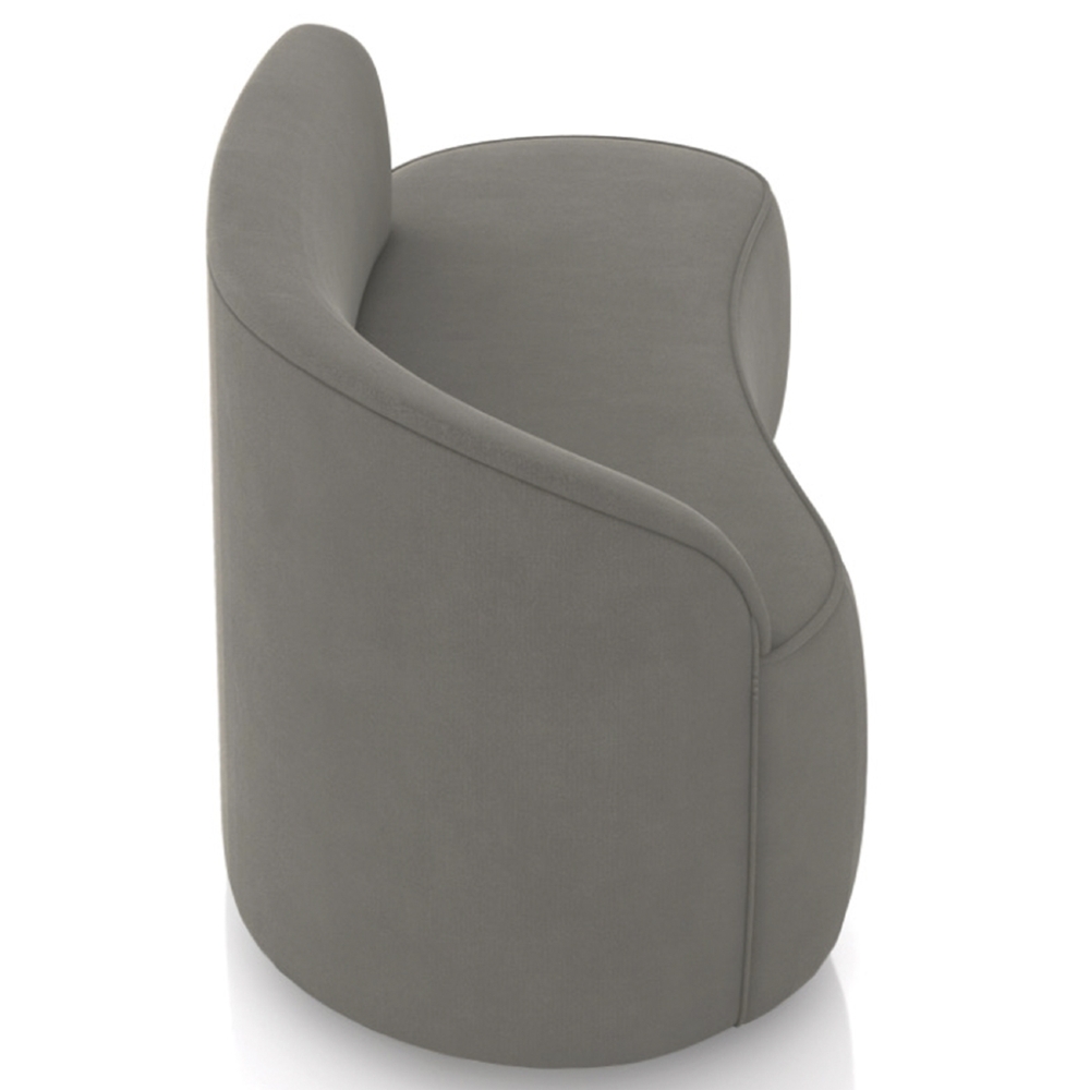 Sofá 2 Lugares Para Sala 140cm Orgânico Wendi Suede Grafite I01  - Mpozenato