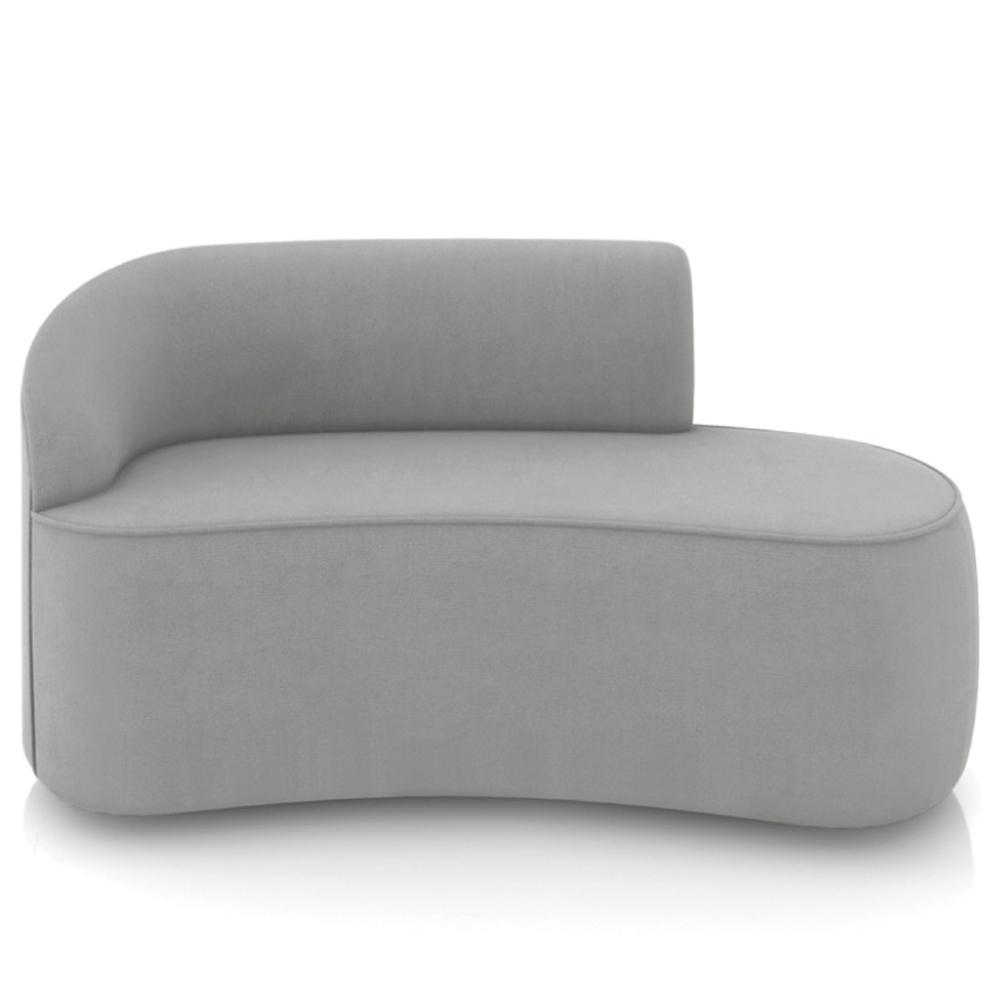 Sofá 3 Lugares 180cm Wendi e Poltrona Steve Suede Cinza I01  - Mpozenato