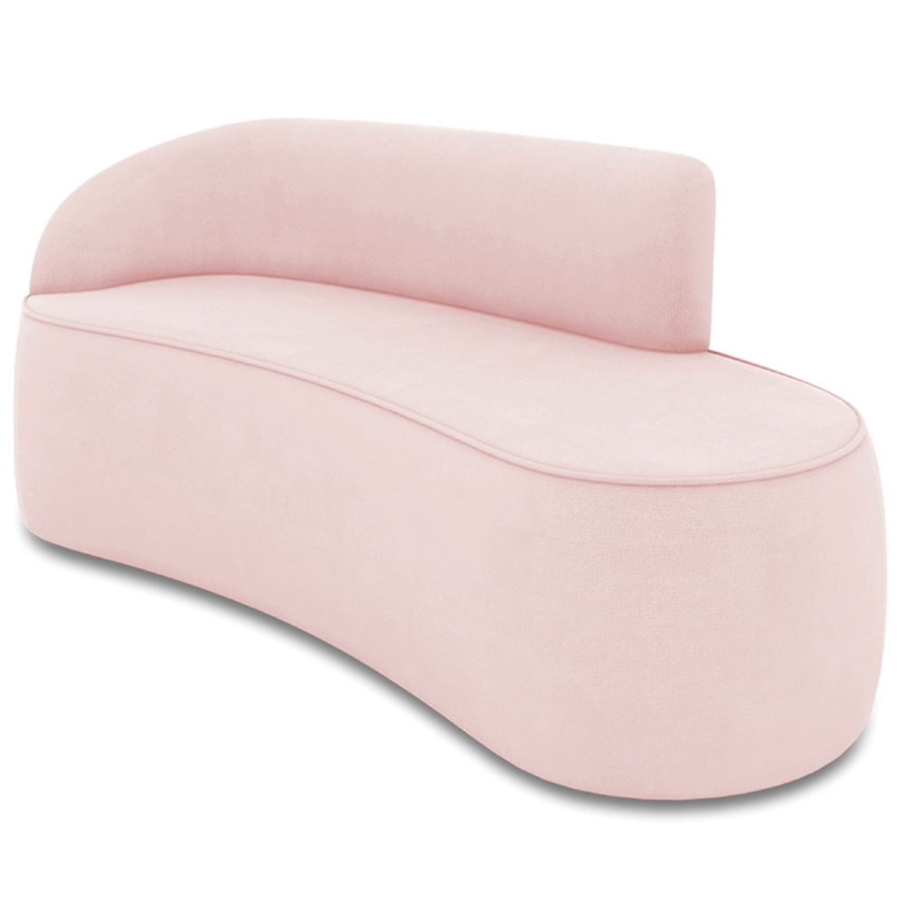 Sofá 3 Lugares Para Sala 180cm Orgânico Wendi Suede Rosa Bebê I01  - Mpozenato