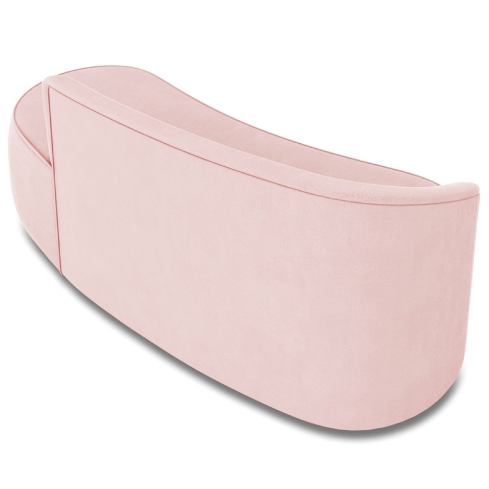 Sofá 3 Lugares Para Sala 180cm Orgânico Wendi Suede Rosa Bebê I01  - Mpozenato