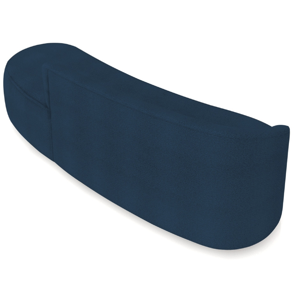 Sofá 4 Lugares Para Sala 220cm Orgânico Wendi Boucle Azul I01  - Mpozenato