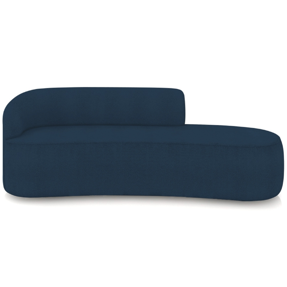 Sofá 4 Lugares Para Sala 220cm Orgânico Wendi Boucle Azul I01  - Mpozenato