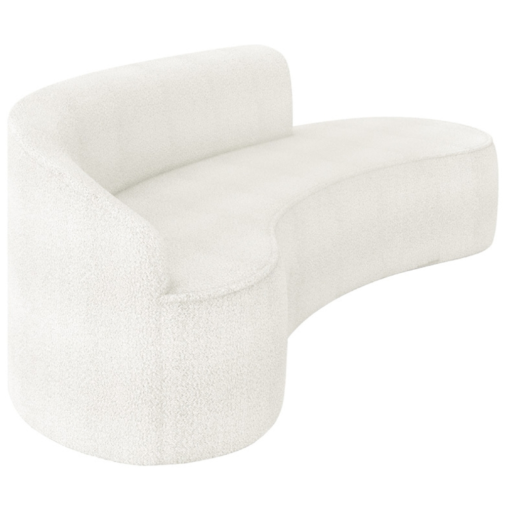 Sofá 4 Lugares Para Sala 220cm Orgânico Wendi Boucle Off White I01  - Mpozenato