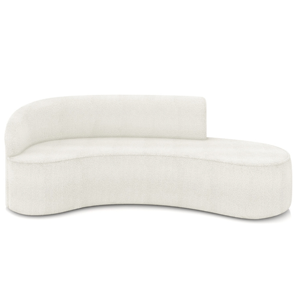 Sofá 4 Lugares Para Sala 220cm Orgânico Wendi Boucle Off White I01  - Mpozenato