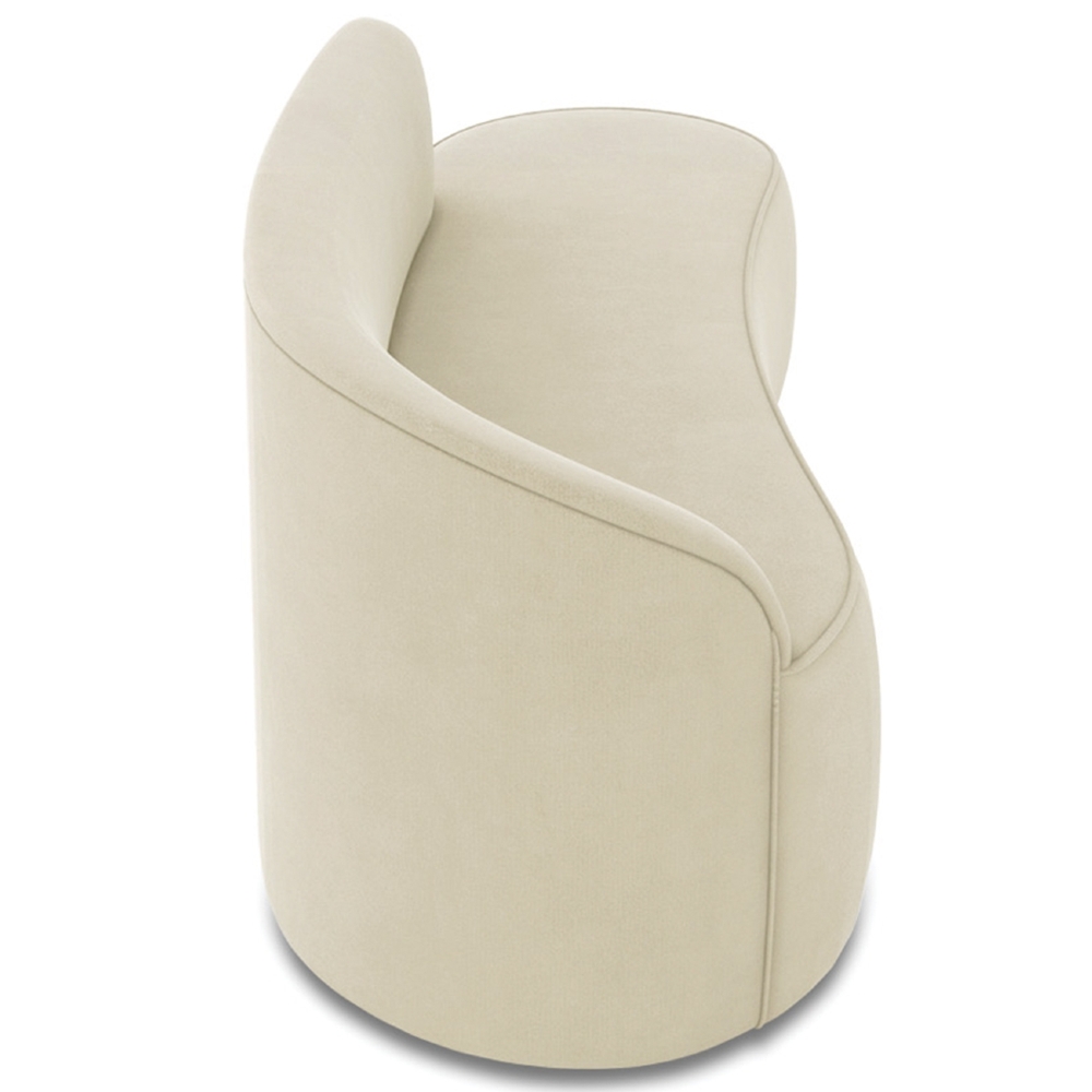 Sofá 3 Lugares Para Sala 180cm Orgânico Wendi Suede Bege I01  - Mpozenato