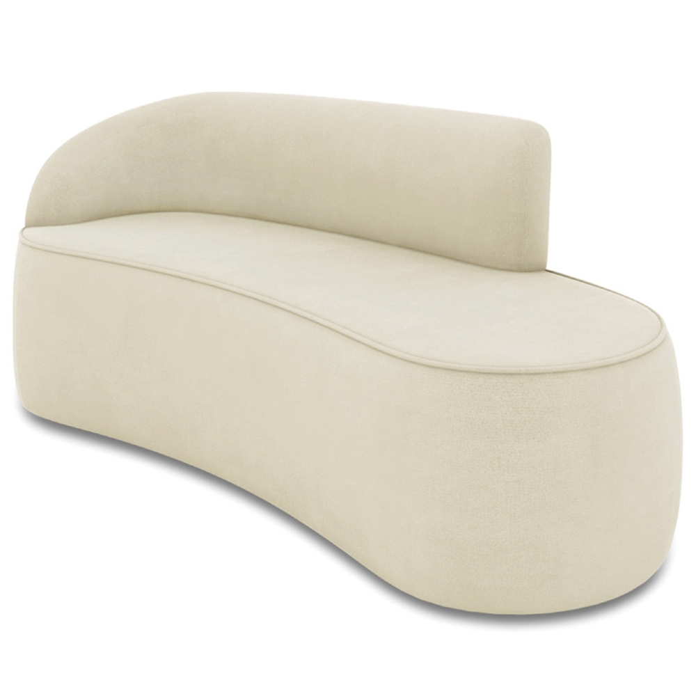 Sofá 3 Lugares Para Sala 180cm Orgânico Wendi Suede Bege I01  - Mpozenato