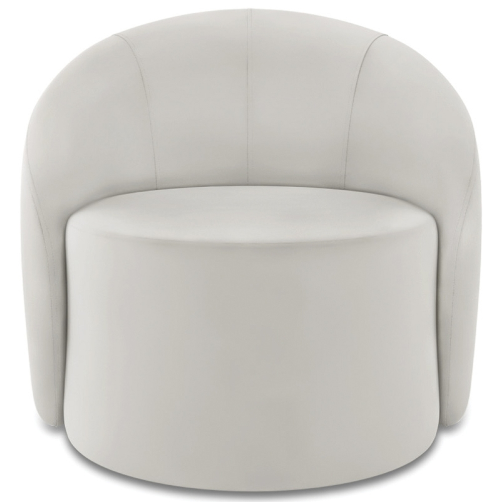 Sofá 4 Lugares 220cm Wendi e Poltrona Steve Veludo Cinza I01  - Mpozenato