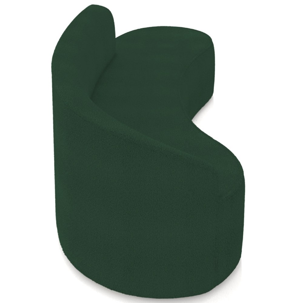 Sofá 4 Lugares Para Sala 220cm Orgânico Wendi Boucle Verde I01  - Mpozenato