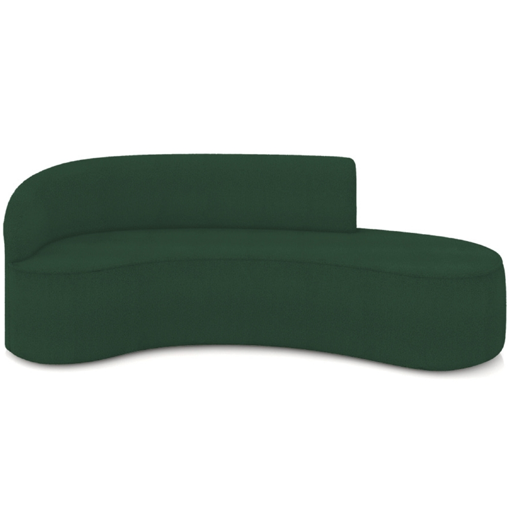 Sofá 4 Lugares Para Sala 220cm Orgânico Wendi Boucle Verde I01  - Mpozenato