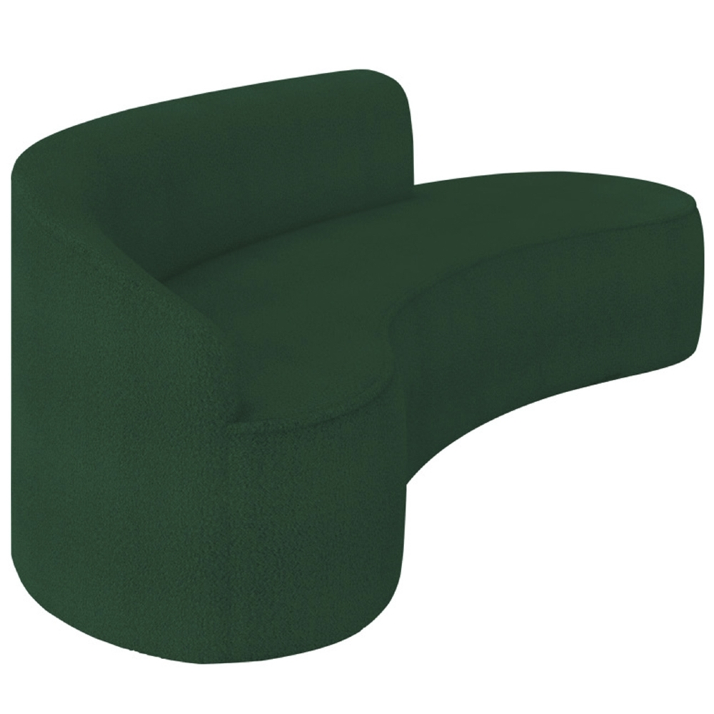 Sofá 4 Lugares Para Sala 220cm Orgânico Wendi Boucle Verde I01  - Mpozenato