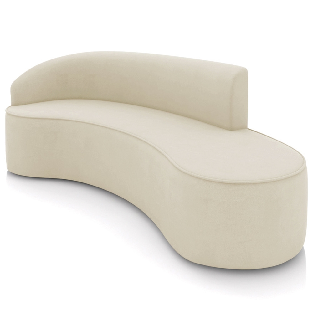 Sofá 4 Lugares 220cm Wendi e Poltrona Steve Suede Bege I01  - Mpozenato