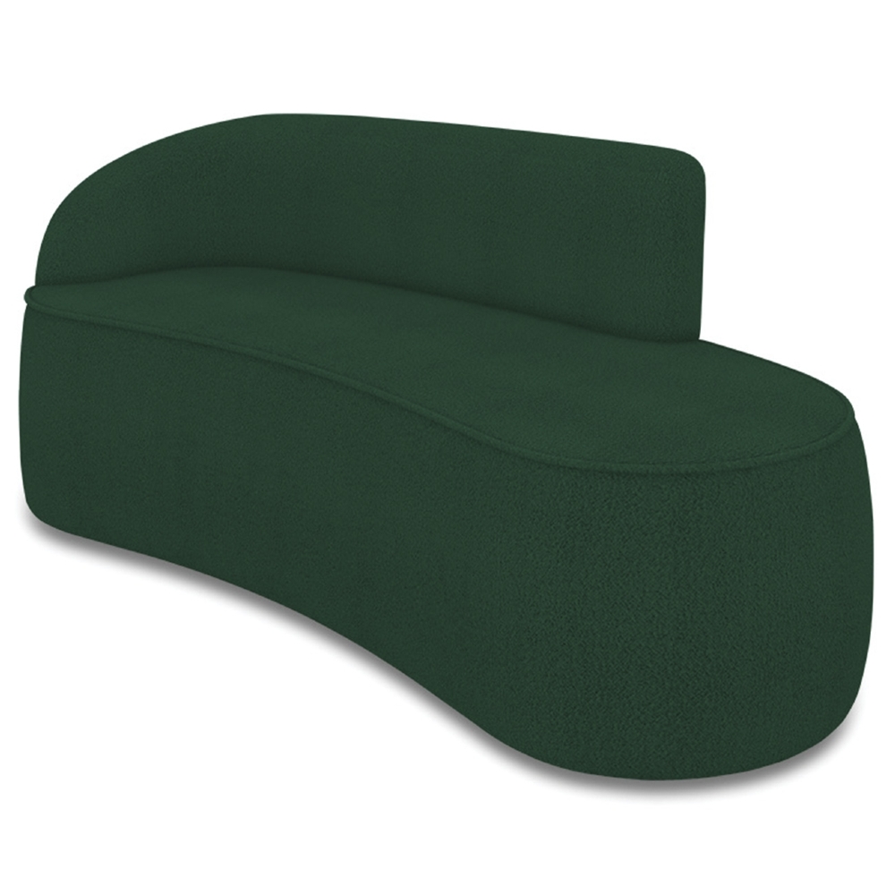 Sofá 3 Lugares Para Sala 180cm Orgânico Wendi Boucle Verde I01  - Mpozenato
