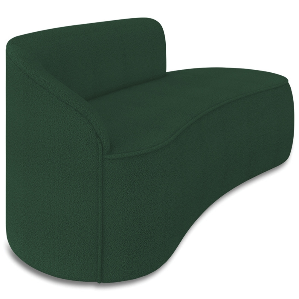 Sofá 3 Lugares Para Sala 180cm Orgânico Wendi Boucle Verde I01  - Mpozenato