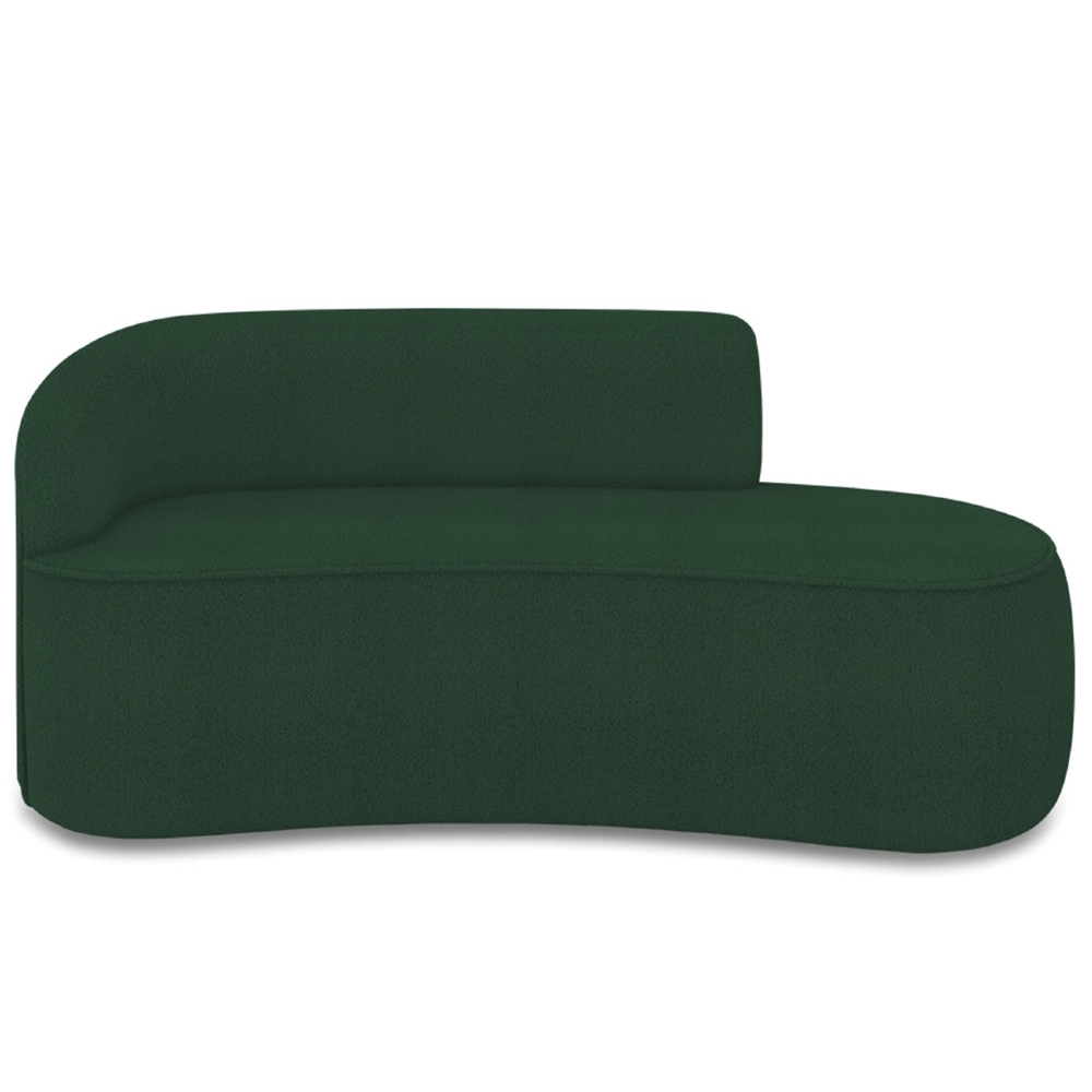 Sofá 3 Lugares Para Sala 180cm Orgânico Wendi Boucle Verde I01  - Mpozenato