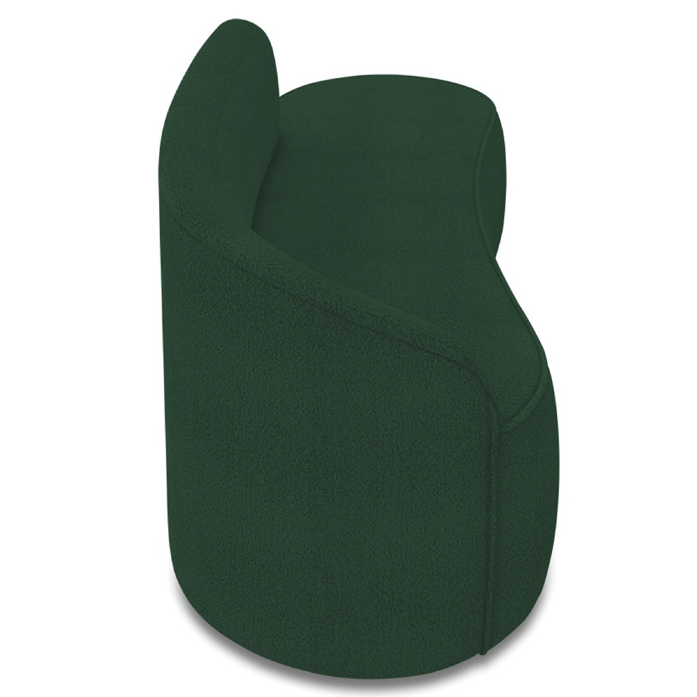 Sofá 3 Lugares Para Sala 180cm Orgânico Wendi Boucle Verde I01  - Mpozenato